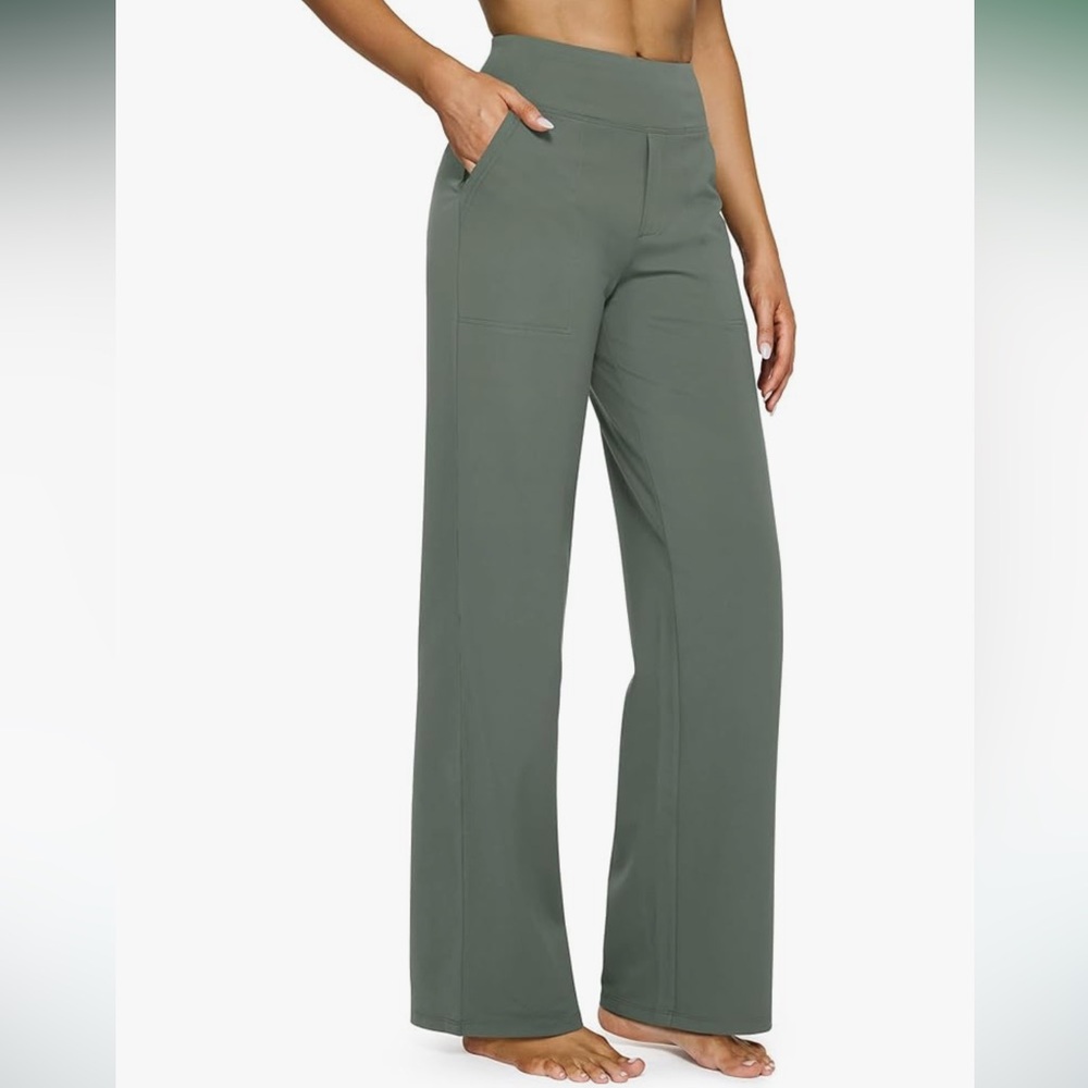 G4Free Yoga Pants Women Wide Leg Pants with Pockets Medium 29” Inseam